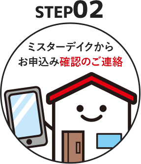 ミスターデイクからお申込み確認のご連絡