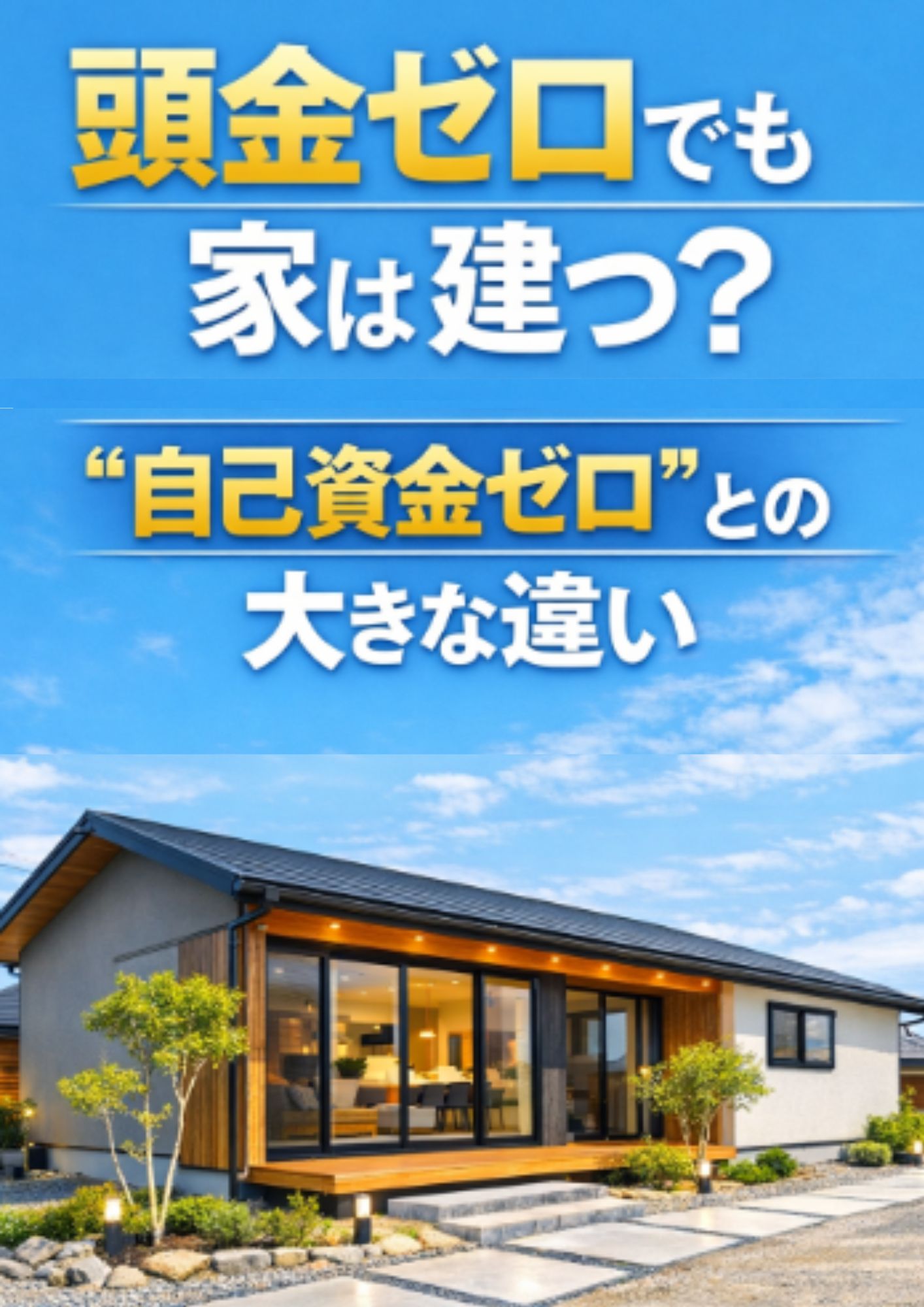 山梨×新築｜頭金ゼロでも家は建つ？“自己資金ゼロ”との大きな違い