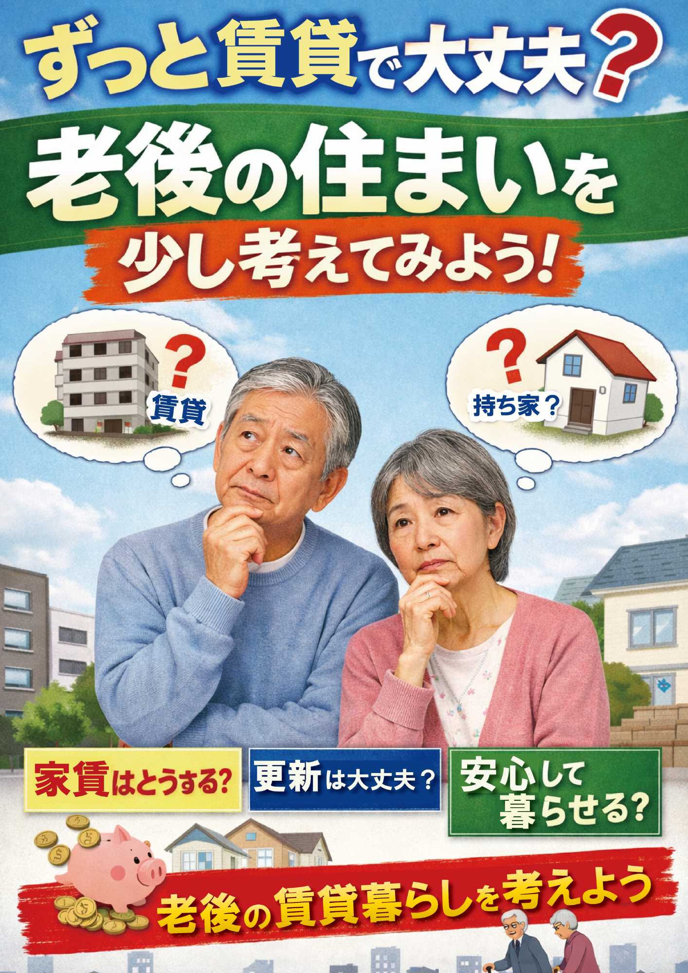 【山梨×新築】ずっと賃貸で大丈夫？老後の住まいを少し考えてみよう