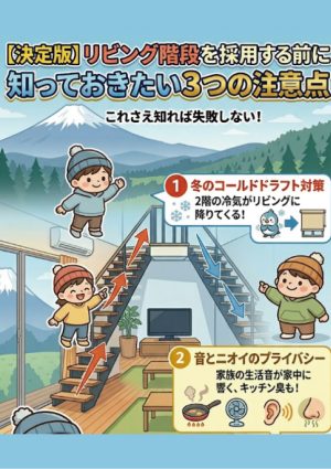 山梨｜【決定版】リビング階段を採用する前に知っておきたい3つの注意点