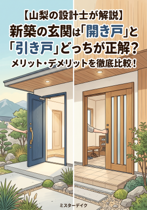 【山梨の設計士が解説】新築の玄関は「開き戸」と「引き戸」どっちが正解？メリット・デメリットを徹底比較！